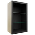 Fabuwood Pitch Black NDW1830 Wall Standard No Door Cabinet, Front View