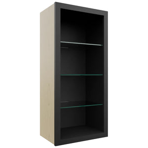 Fabuwood Pitch Black NDW1839 Wall Standard No Door Cabinet, Front View