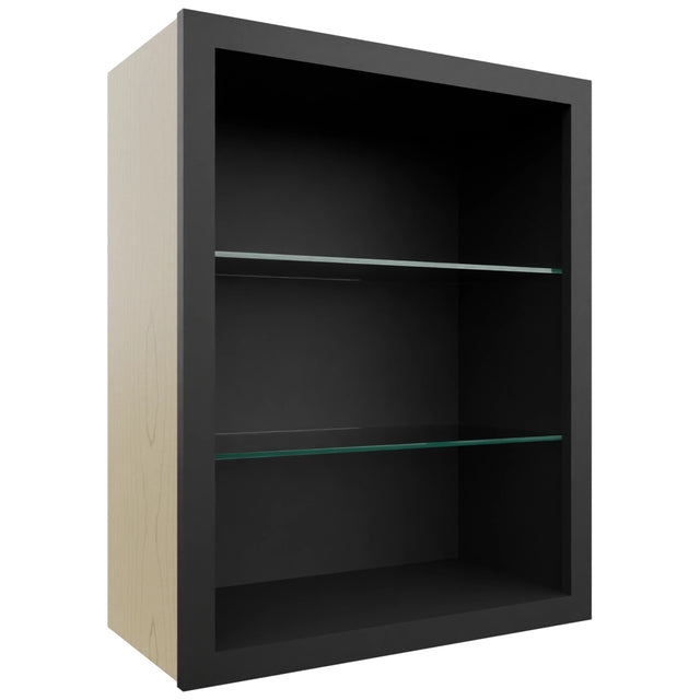 Fabuwood Pitch Black NDW2430 Wall Standard No Door Cabinet, Front View