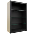 Fabuwood Pitch Black NDW2436 Wall Standard No Door Cabinet, Front View