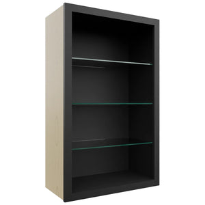 Fabuwood Pitch Black NDW2439 Wall Standard No Door Cabinet, Front View