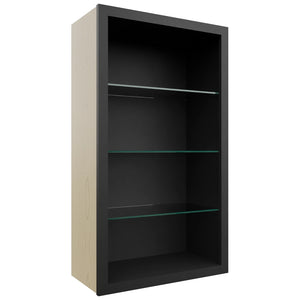 Fabuwood Pitch Black NDW2442 Wall Standard No Door Cabinet, Front View