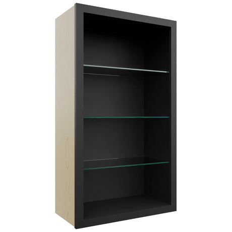 Fabuwood Pitch Black NDW2442 Wall Standard No Door Cabinet, Front View