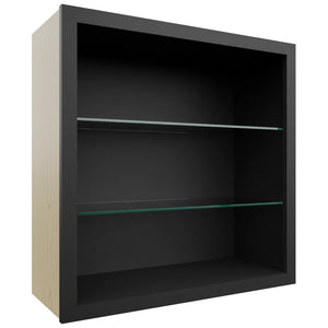 Fabuwood Pitch Black NDW3030 Wall Standard No Door Cabinet, Front View