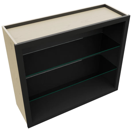 Fabuwood Pitch Black NDW3630 Wall Standard No Door Cabinet, Top View
