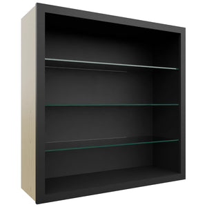 Fabuwood Pitch Black NDW3636 Wall Standard No Door Cabinet, Front View