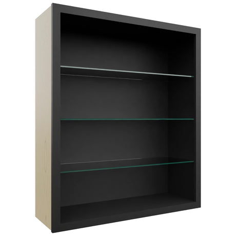 Fabuwood Pitch Black NDW3642 Wall Standard No Door Cabinet, Front View