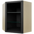 Fabuwood Pitch Black NDWDC2430 Wall Corner Diagonal No Door Cabinet, Front View