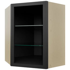 Fabuwood Pitch Black NDWDC2430 Wall Corner Diagonal No Door Cabinet, Front View