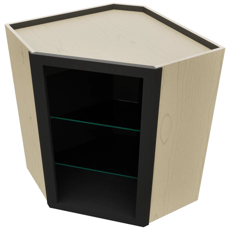 Fabuwood Pitch Black NDWDC2430 Wall Corner Diagonal No Door Cabinet, Top View