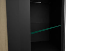 Fabuwood Pitch Black NDWDC2436 Wall Corner Diagonal No Door Cabinet, Detail View