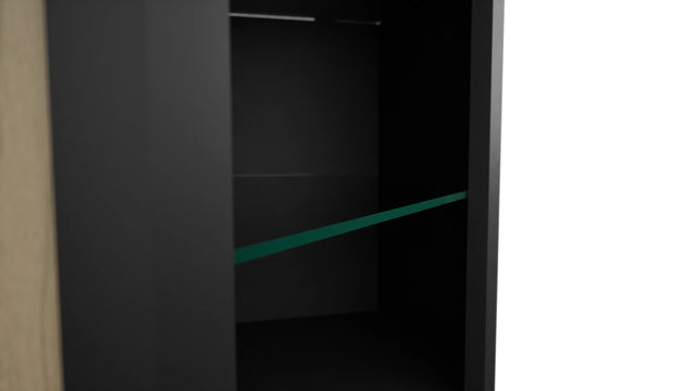Fabuwood Pitch Black NDWDC2436 Wall Corner Diagonal No Door Cabinet, Detail View