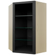 Fabuwood Pitch Black NDWDC2439 Wall Corner Diagonal No Door Cabinet, Front View