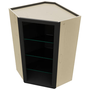 Fabuwood Pitch Black NDWDC2439 Wall Corner Diagonal No Door Cabinet, Top View