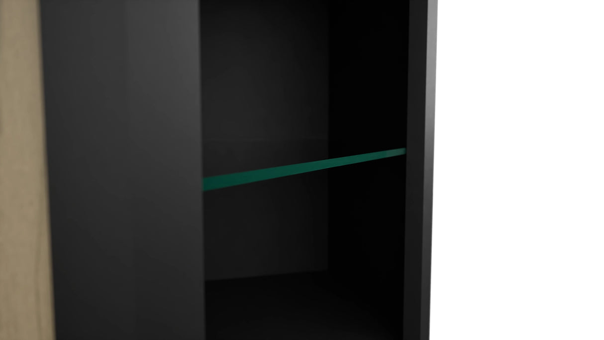 Fabuwood Pitch Black NDWDC2439 Wall Corner Diagonal No Door Cabinet, Detail View