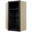 Fabuwood Pitch Black NDWDC2442 Wall Corner Diagonal No Door Cabinet, Front View