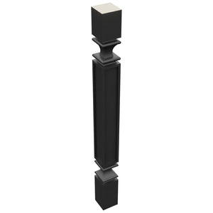 Fabuwood Pitch Black SP3X3 Base Post, Top View
