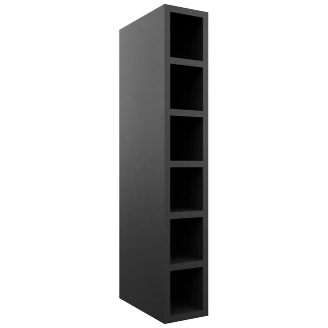 Fabuwood Pitch Black WC0636 Wall Wine Cubes, Front View