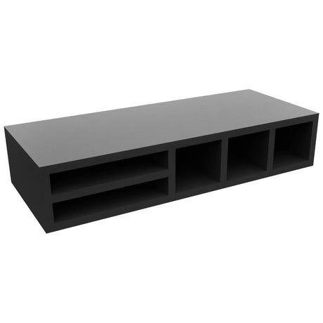 Fabuwood Pitch Black WO306 Wall Organizer Rack, Front View