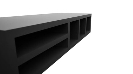 Fabuwood Pitch Black WO306 Wall Organizer Rack, Detail View