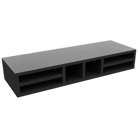 Fabuwood Pitch Black WO366 Wall Organizer Rack, Front View