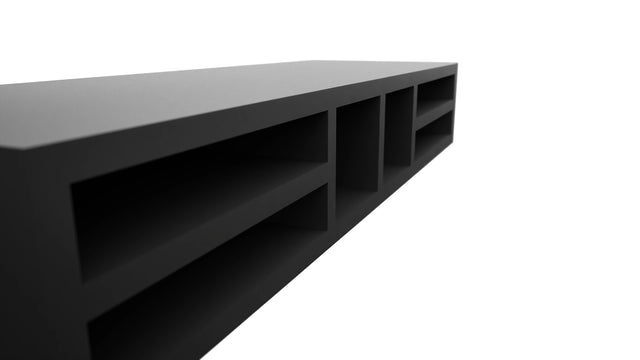 Fabuwood Pitch Black WO366 Wall Organizer Rack, Detail View
