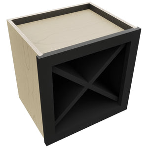 Fabuwood Pitch Black WR15X15 Wall Wine Rack, Top View