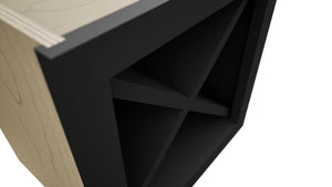 Fabuwood Pitch Black WR15X15 Wall Wine Rack, Detail View