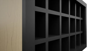 Fabuwood Pitch Black WR3018 Wall Wine Rack, Detail View