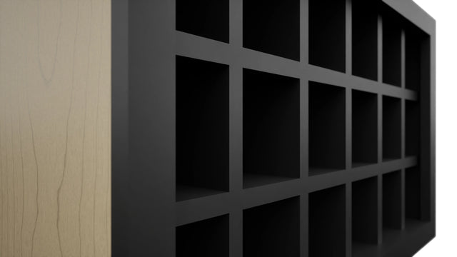 Fabuwood Pitch Black WR3018 Wall Wine Rack, Detail View