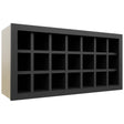 Fabuwood Pitch Black WR3618 Wall Wine Rack, Front View