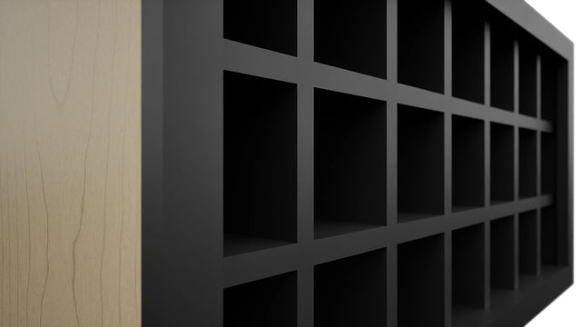 Fabuwood Pitch Black WR3618 Wall Wine Rack, Detail View