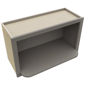 MW3018 ( Wall | Microwave Shelf Cabinet - 3"W X 18"H X 12"D ) | Stone
