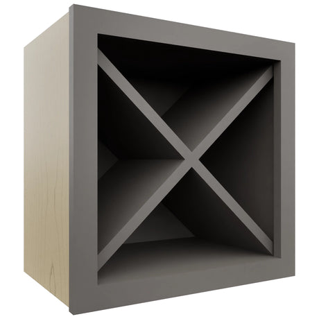 Fabuwood Stone WR18X18 Wall Wine Rack, Front View