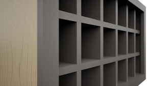 Fabuwood Stone WR3018 Wall Wine Rack, Detail View