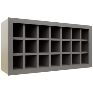 Fabuwood Stone WR3618 Wall Wine Rack, Front View