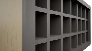 Fabuwood Stone WR3618 Wall Wine Rack, Detail View