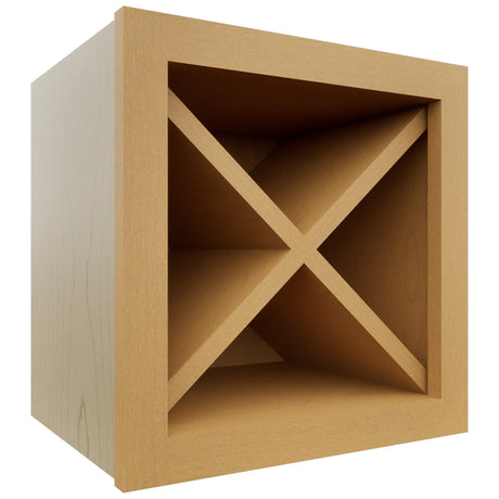 Fabuwood Timber WR15X15 Wall Wine Rack, Front View