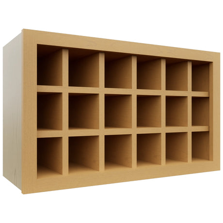 Fabuwood Timber WR3018 Wall Wine Rack, Front View