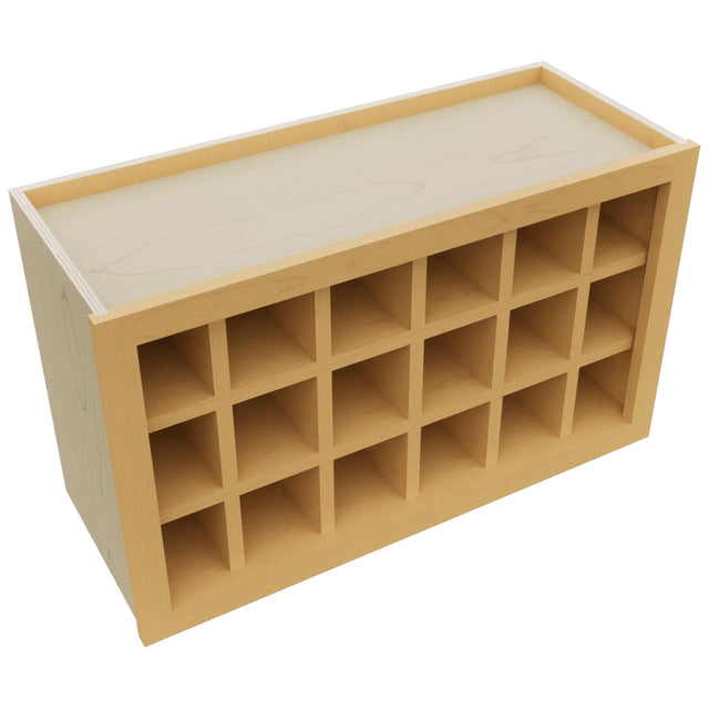 Fabuwood Timber WR3018 Wall Wine Rack, Top View