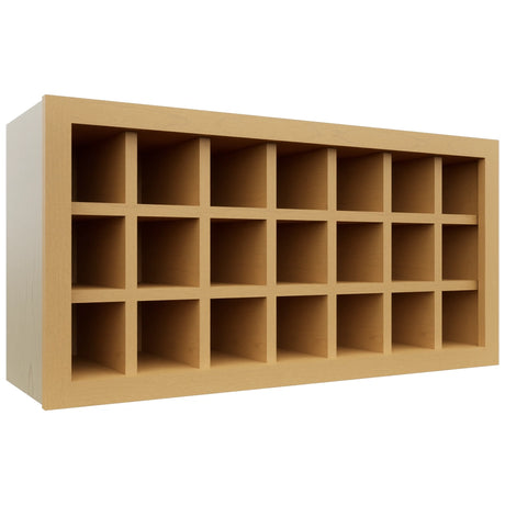 Fabuwood Timber WR3618 Wall Wine Rack, Front View