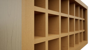 Fabuwood Timber WR3618 Wall Wine Rack, Detail View
