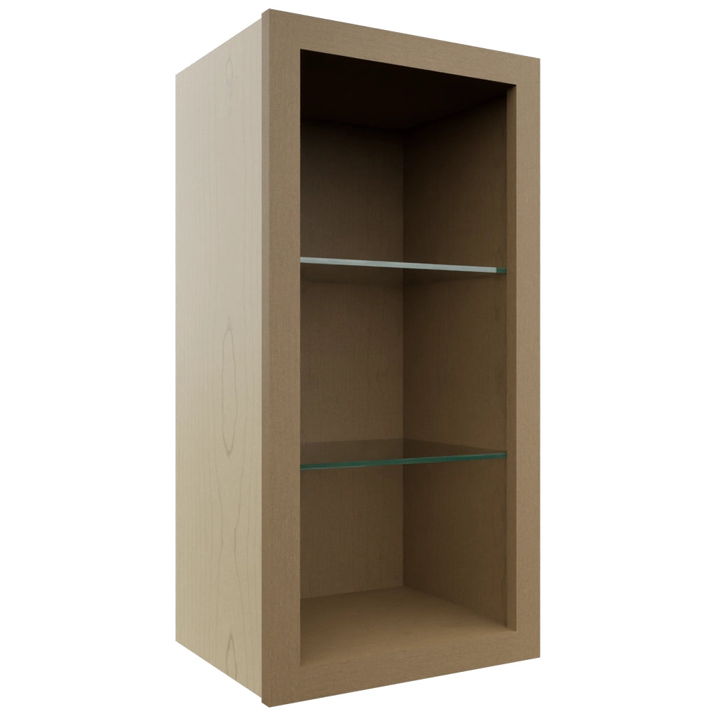 Fabuwood Truffle NDW1530 Wall Standard No Door Cabinet, Front View