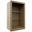 Fabuwood Truffle NDW1830 Wall Standard No Door Cabinet, Front View
