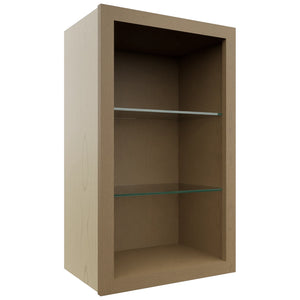 Fabuwood Truffle NDW1830 Wall Standard No Door Cabinet, Front View