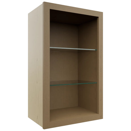 Fabuwood Truffle NDW1830 Wall Standard No Door Cabinet, Front View