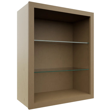 Fabuwood Truffle NDW2430 Wall Standard No Door Cabinet, Front View