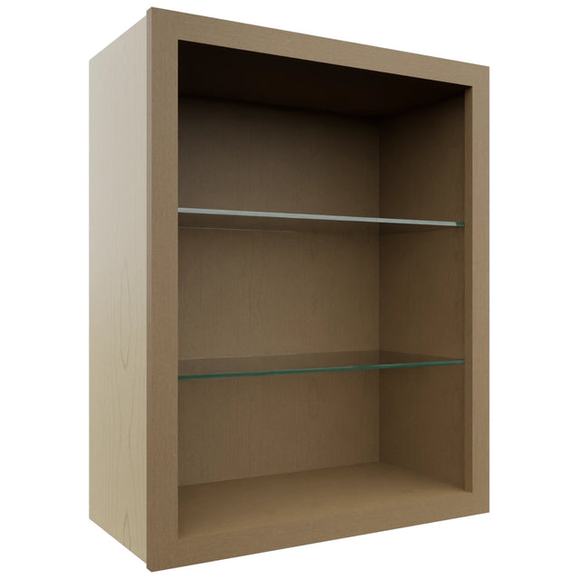 Fabuwood Truffle NDW2430 Wall Standard No Door Cabinet, Front View