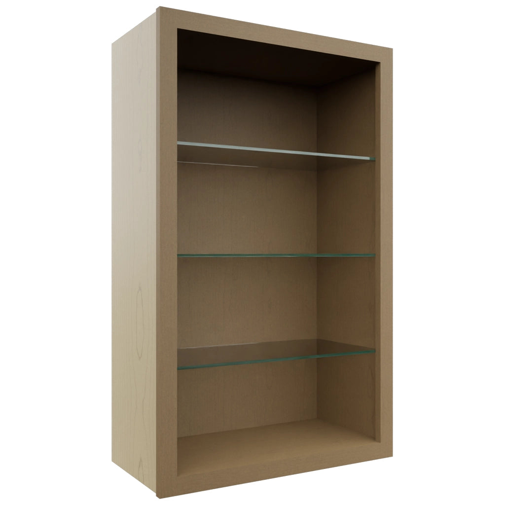 Fabuwood Truffle NDW2439 Wall Standard No Door Cabinet, Front View