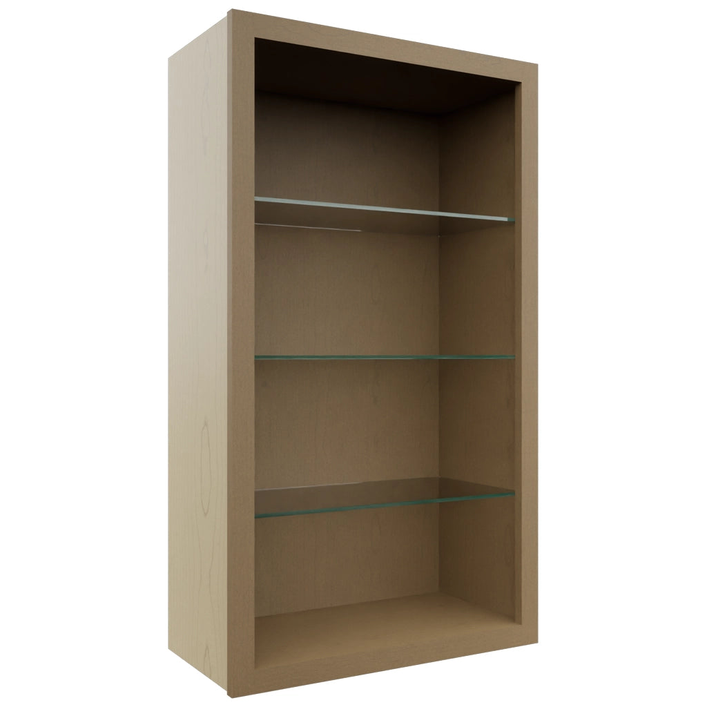 Fabuwood Truffle NDW2442 Wall Standard No Door Cabinet, Front View